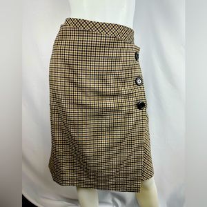 Cleo Brown Houndstooth Skirt (Size 18) NWT